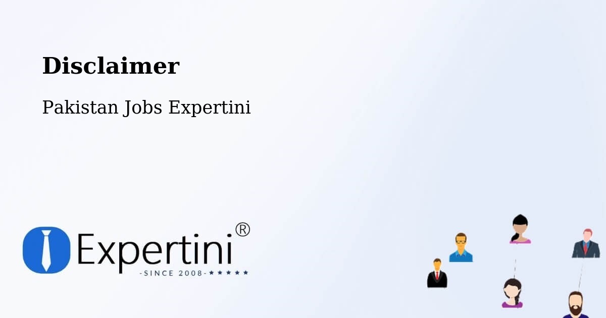 Disclaimer – Goth Radhan - Pakistan Jobs Expertini